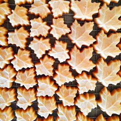 Tray of Maple Leaf Candies